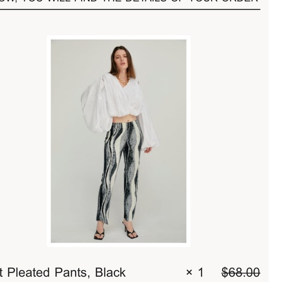 Source Unknown Store pleated abstract pants - Picture 4 of 4